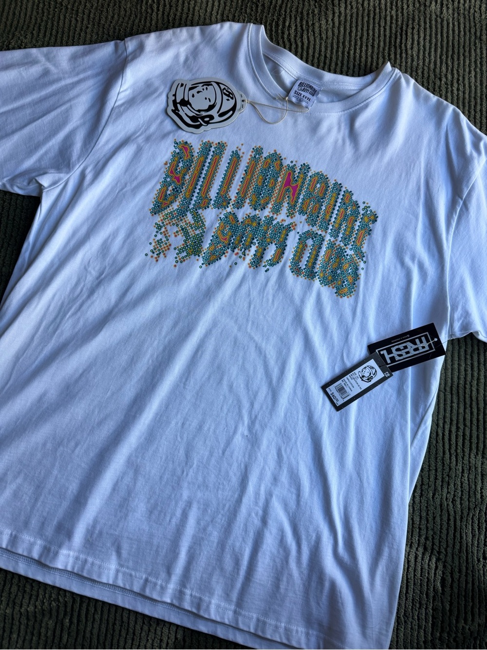 Billionaire Boys Club White Crewneck Tee with Logo Tag